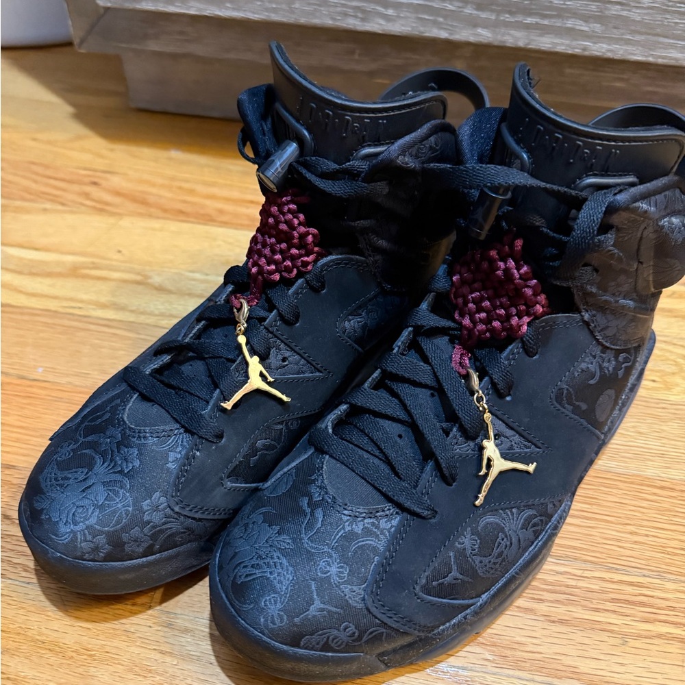 Jordan Black and Burgundy Sneakers